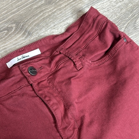 Sam Edelman Women’s The Kitten Mid Rise Skinny Jeans 26” Inseam Maroon Sz 10/30 - Picture 3 of 12